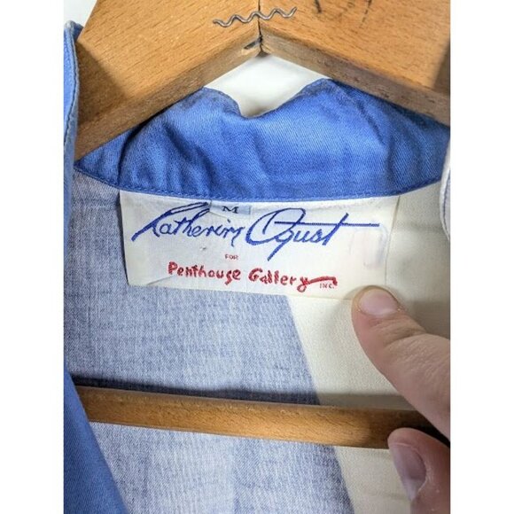 Vintage Catherine Ogust Penthouse Gallery Dress Medium Artsy 70s Signed Tunic - Picture 3 of 9